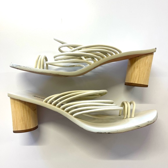 Revolve A’mmonde Atelier Ivory Alessandra Block Heel Sandal Women’s size 8 - Picture 6 of 13